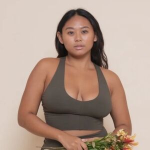 Indigo Luna Agni Cross Top In Olive